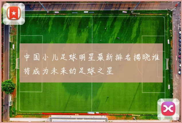 中国小儿足球明星最新排名揭晓谁将成为未来的足球之星